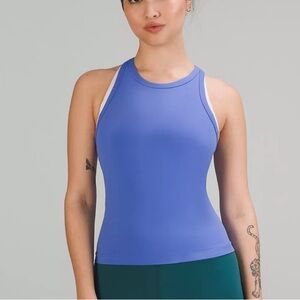 lululemon athletica align waist length tank - wild indigo blue purple - size 4